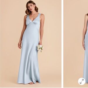 Birdy Grey Veronica Dress Matte Satin Mist Blue